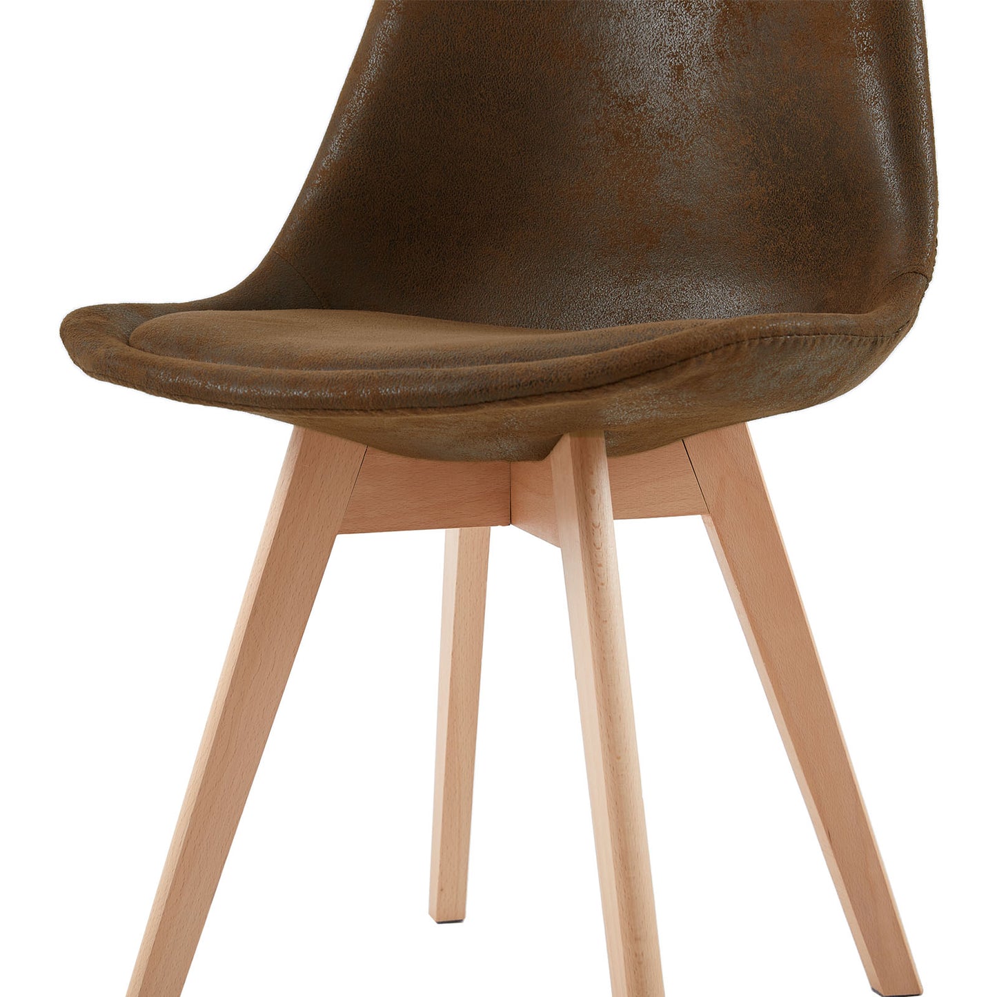 TULIP Dining Chair with SUEDE-Brown
