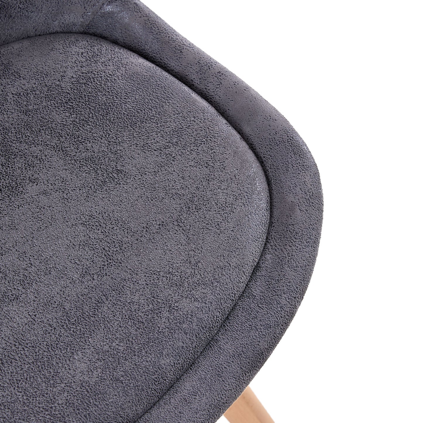TULIP Dining Chair with SUEDE-Dark Gray