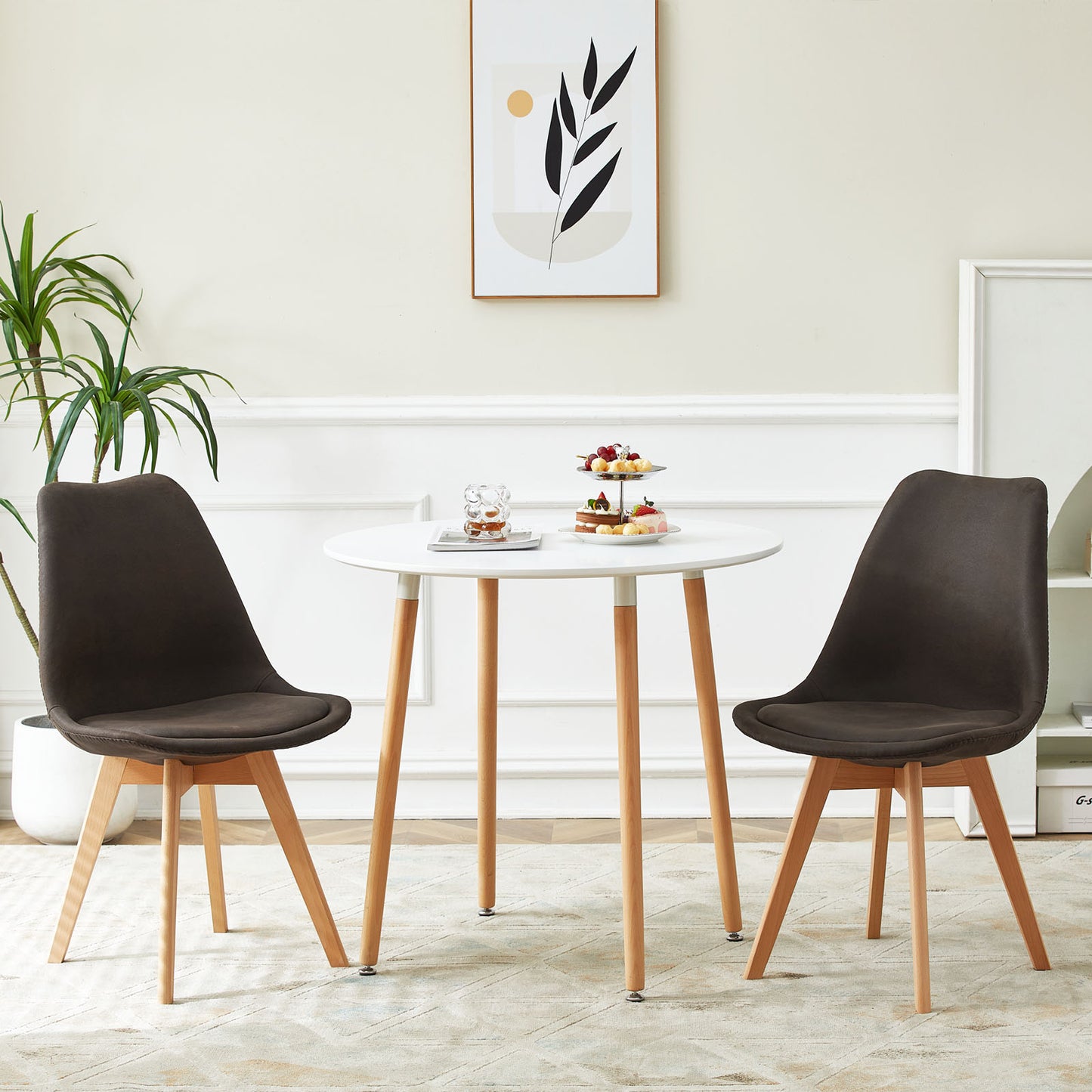 TULIP Dining Chair with Tech cloth-Dark Gray