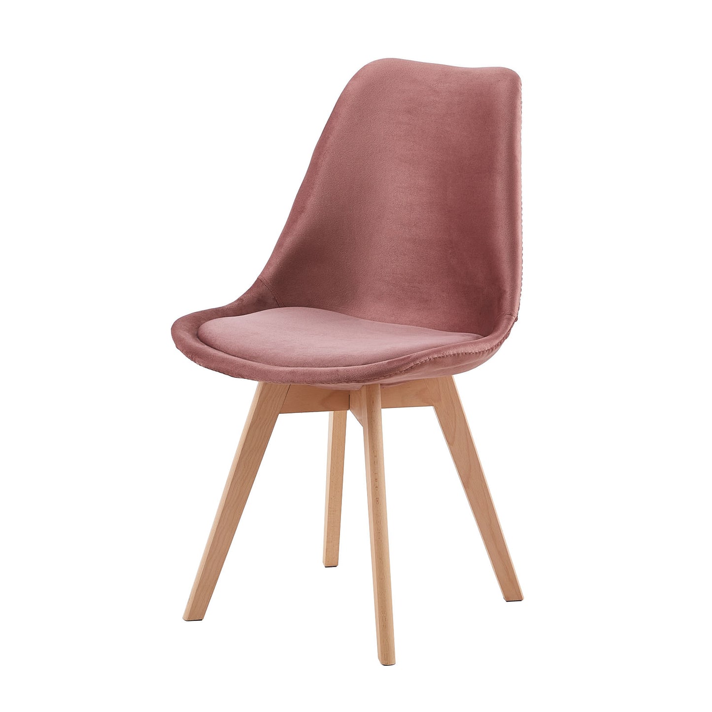 TULIP Dining Chair with Velvet-Pink