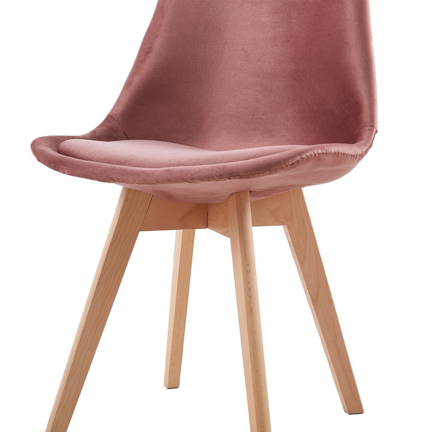 TULIP Dining Chair with Velvet-Pink