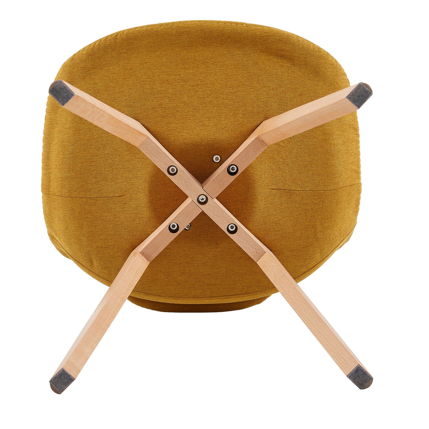 TULIP Dining Chair with Linen-Yellow