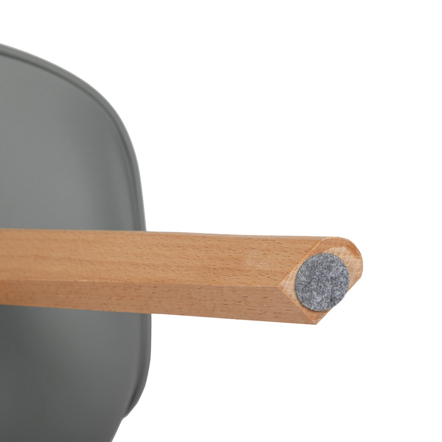 TULIP Dining Chair with Beech Legs - Gray /Blue Velvet