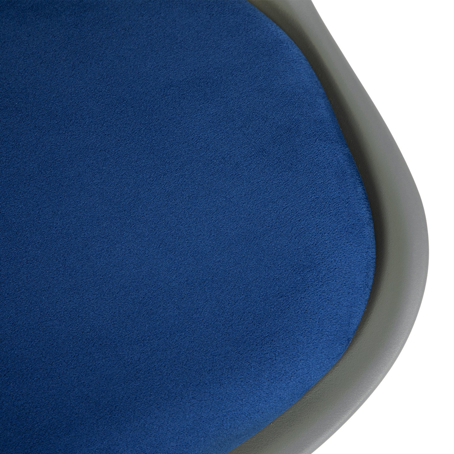 TULIP Dining Chair with Beech Legs - Gray /Blue Velvet