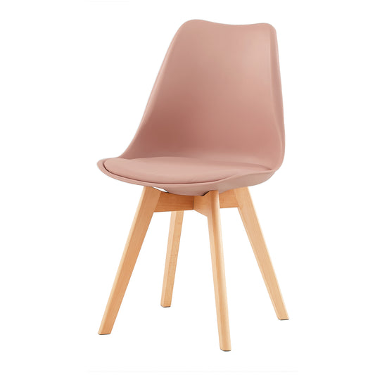 TULIP Dining Chair with Beech Legs - Bean Paste