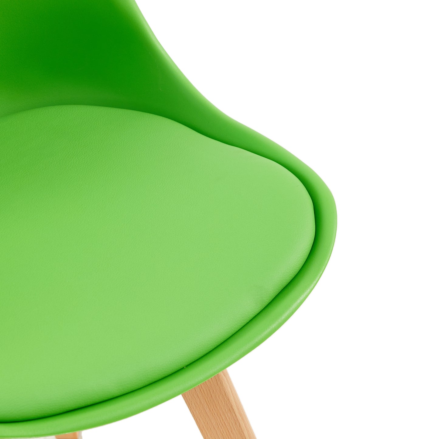 TULIP Dining Chair with Beech Legs - Green