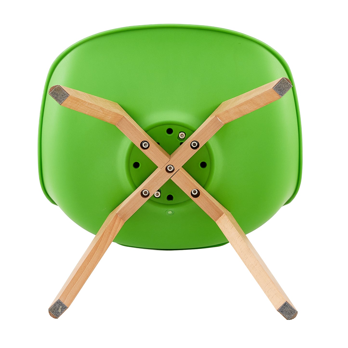 TULIP Dining Chair with Beech Legs - Green