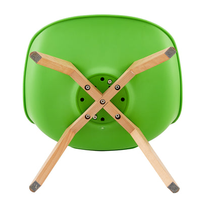 TULIP Dining Chair with Beech Legs - Green