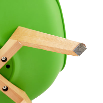 TULIP Dining Chair with Beech Legs - Green