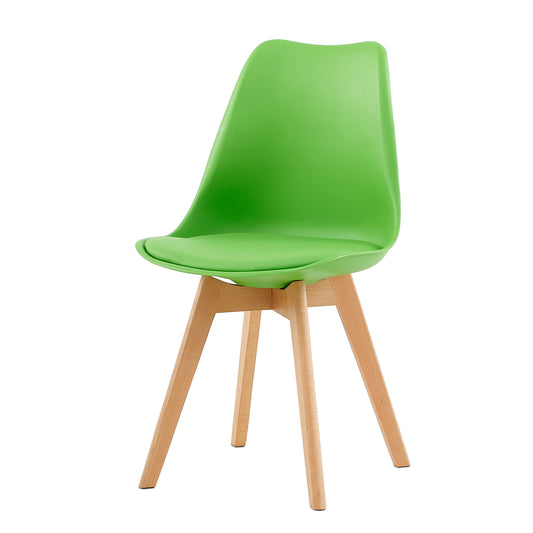 TULIP Dining Chair with Beech Legs - Green