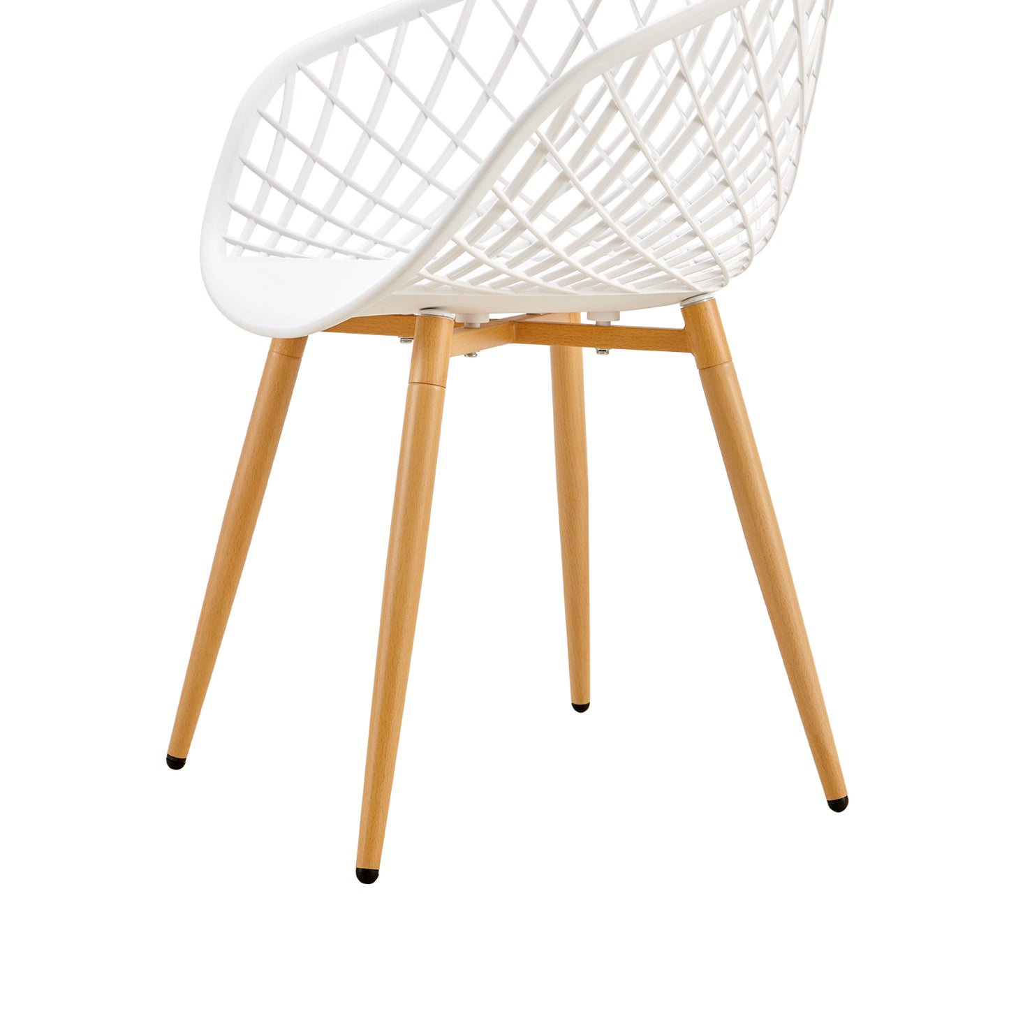 VERLOT Hollow Chair with Iron Legs - White