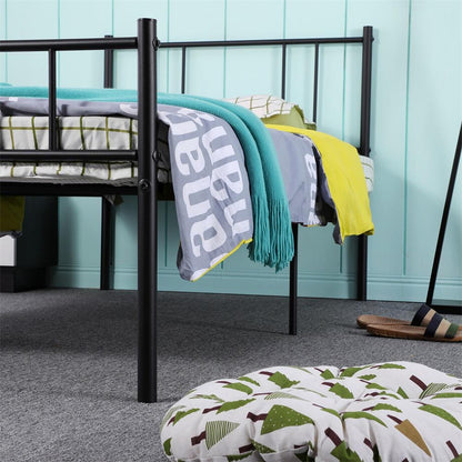 LOCARNO Single/Double Metal Bed 94 * 196 cm/143 * 196 cm - Black
