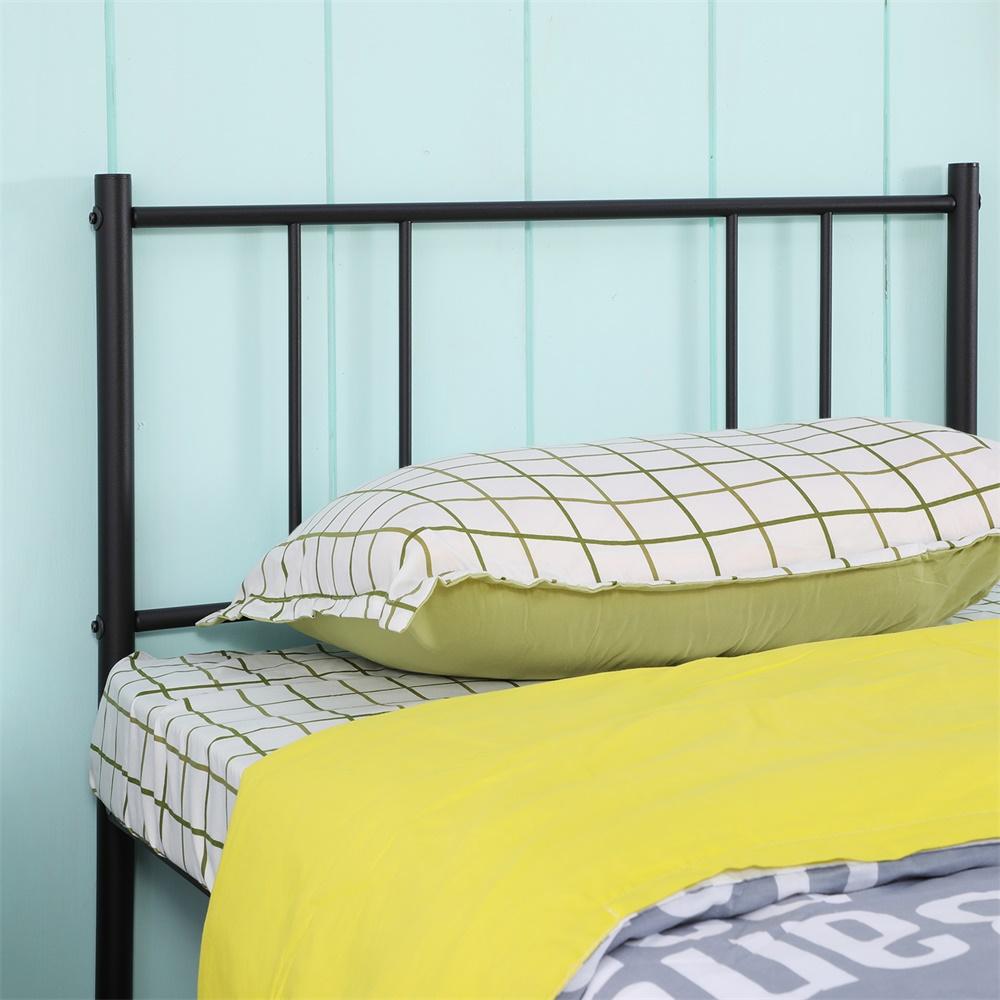 LOCARNO Single/Double Metal Bed 94 * 196 cm/143 * 196 cm - Black