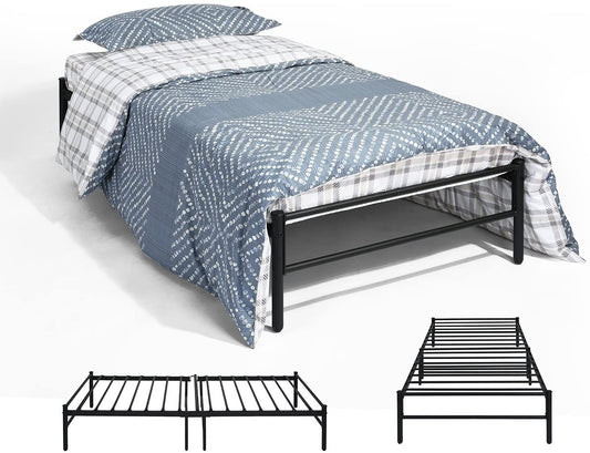 RUSSELL Single Metal Bed 94 * 196 cm - Black/White