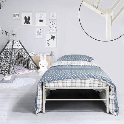 RUSSELL Single Metal Bed 94 * 196 cm - Black/White