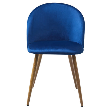 ZOMBA Velvet Dining Chairs with Metal Legs - Pink/Blue/Cactus