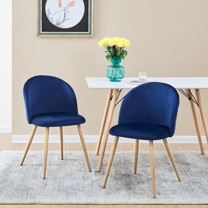 ZOMBA Velvet Dining Chairs with Metal Legs - Pink/Blue/Cactus