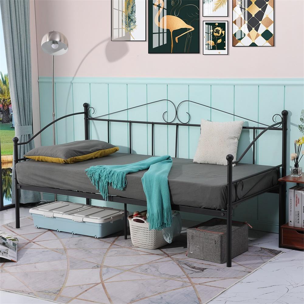 AVIO Metal Single Sofa Bed 94 * 198 cm - Black/White