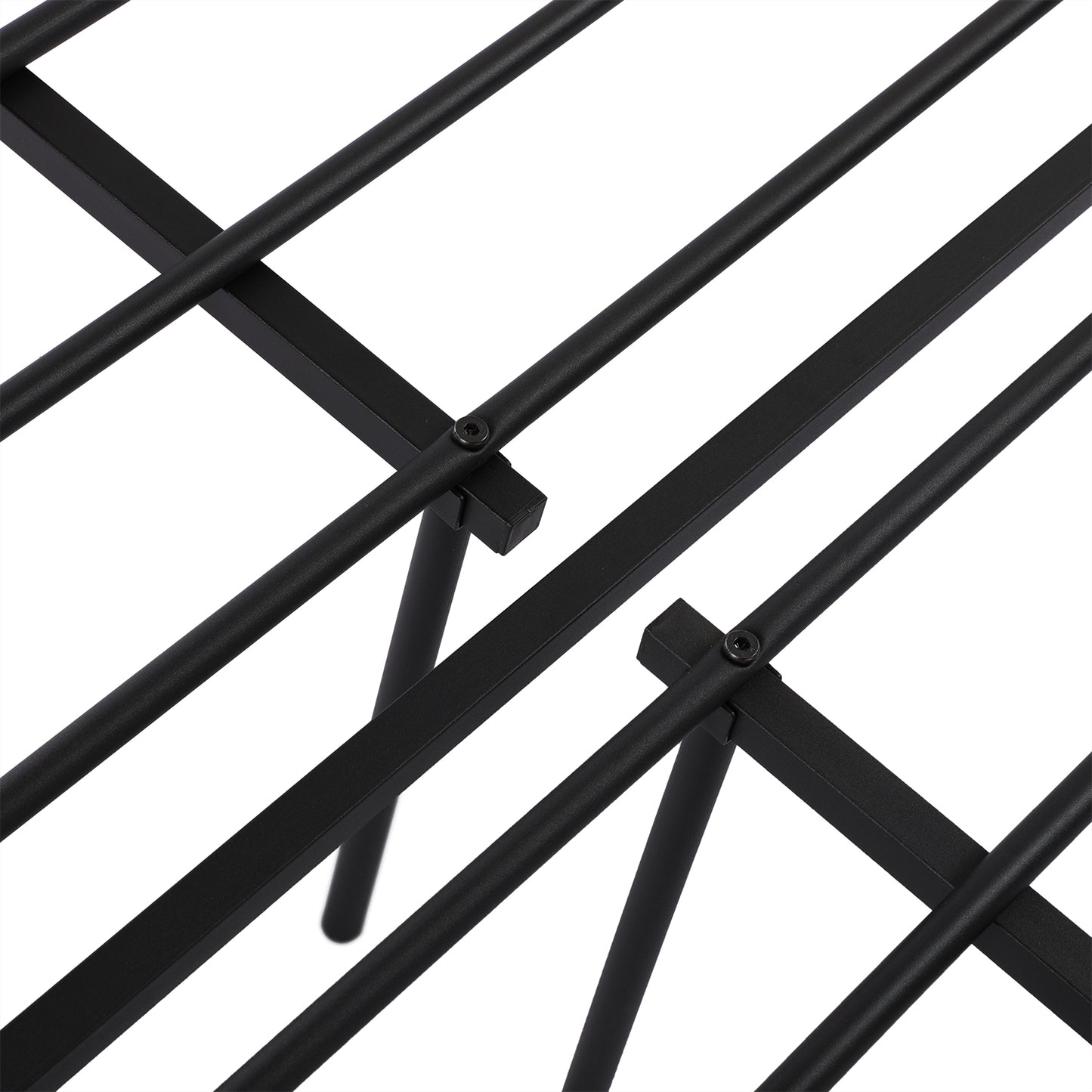 BORINI Heart-shaped Double Metal Bed 143 * 196 cm - Black