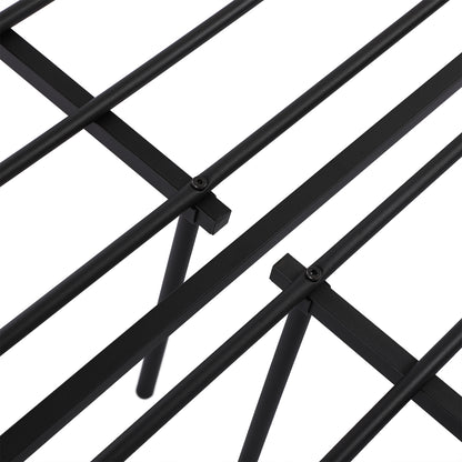 BORINI Heart-shaped Double Metal Bed 143 * 196 cm - Black