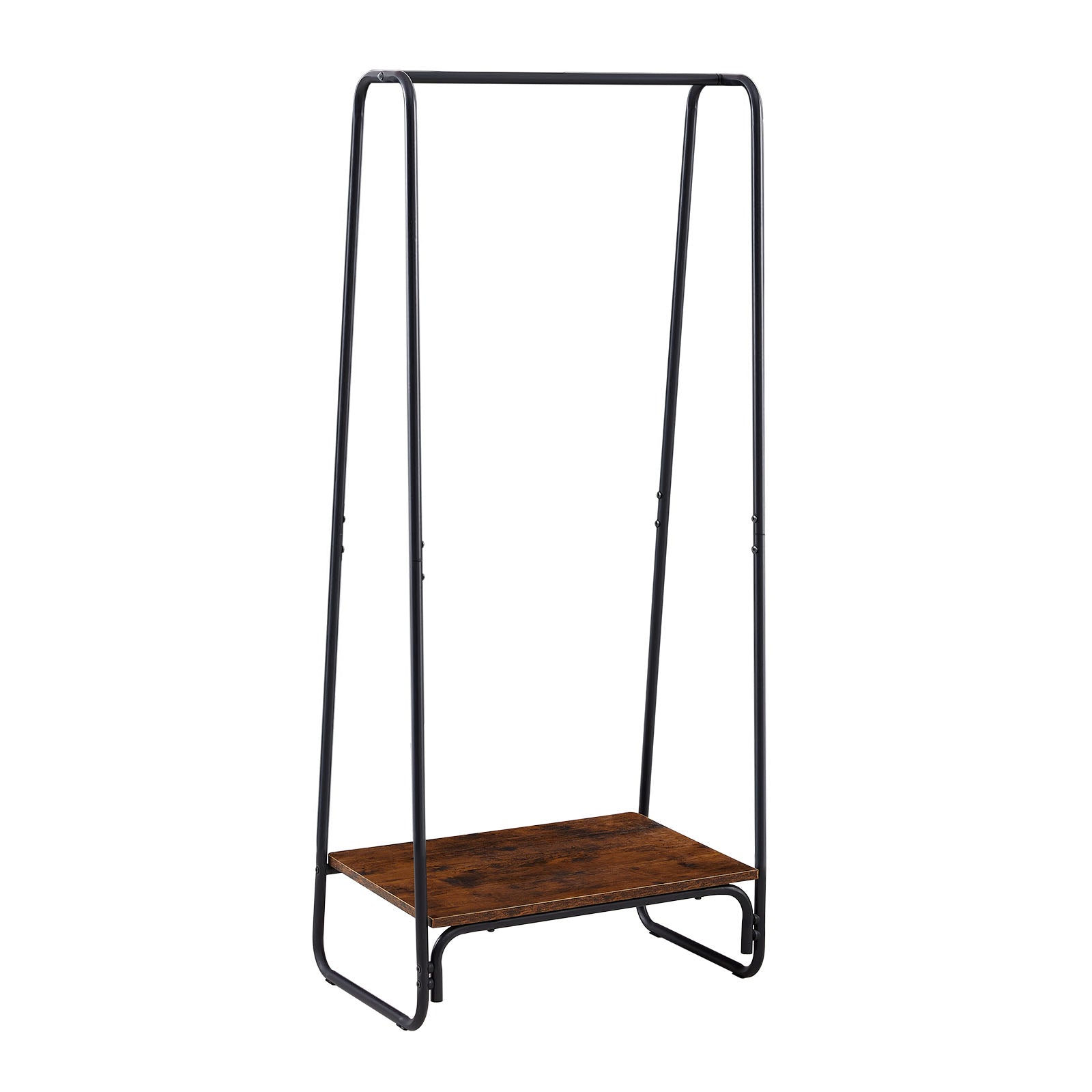 ELDER Clothing Rack With Wood Shelves - Brown/White