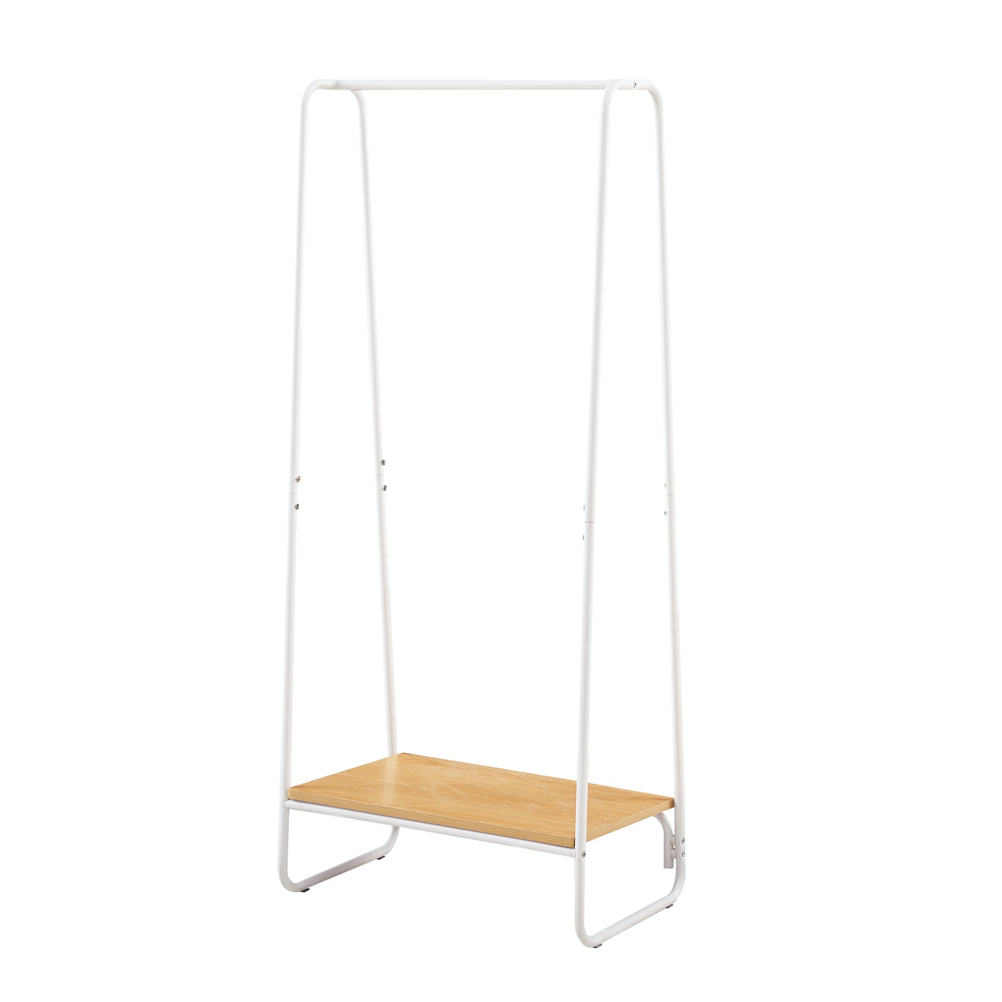 ELDER Clothing Rack With Wood Shelves - Brown/White