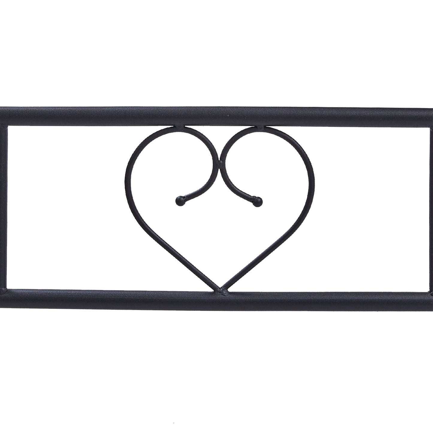 Heart-shaped Single/Double Metal Bed 94 * 196 cm/143 * 196 cm - Black