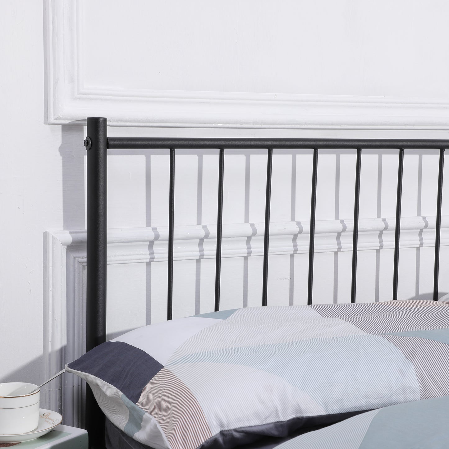 KESSIE Single/Double Metal Bed 123 * 196 cm - Black