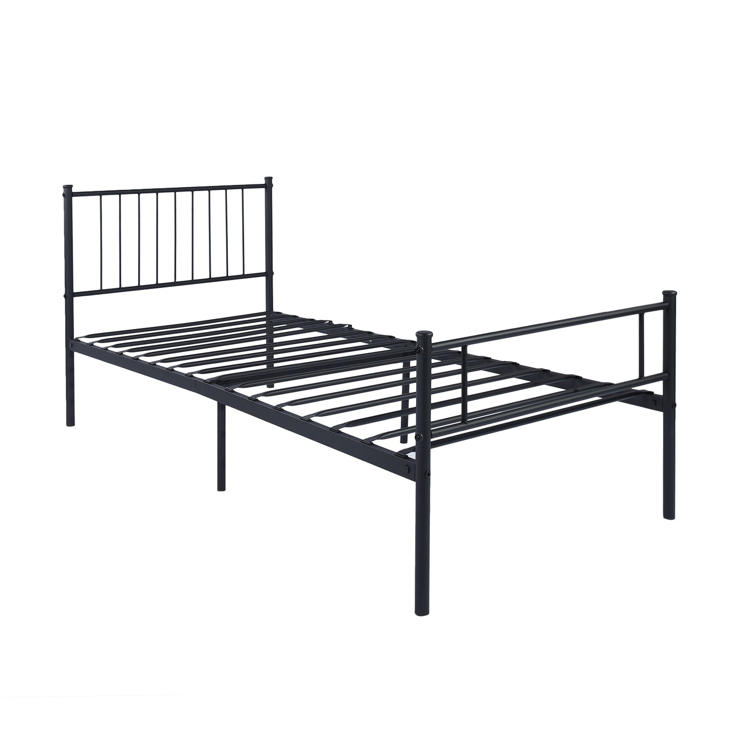 KESSIE Single/Double Metal Bed 123 * 196 cm - Black