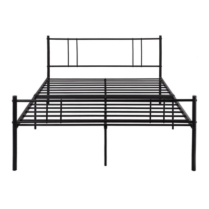 LOCARNO Single/Double Metal Bed 94 * 196 cm/143 * 196 cm - Black