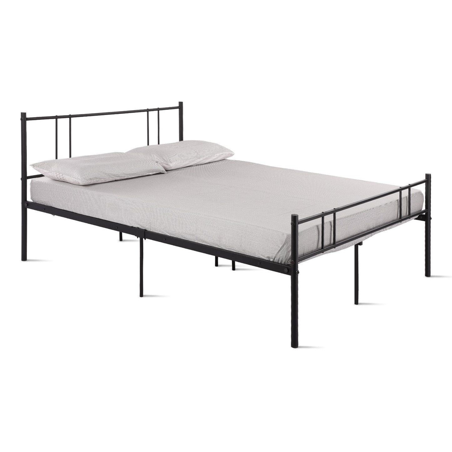 LOCARNO Single/Double Metal Bed 94 * 196 cm/143 * 196 cm - Black