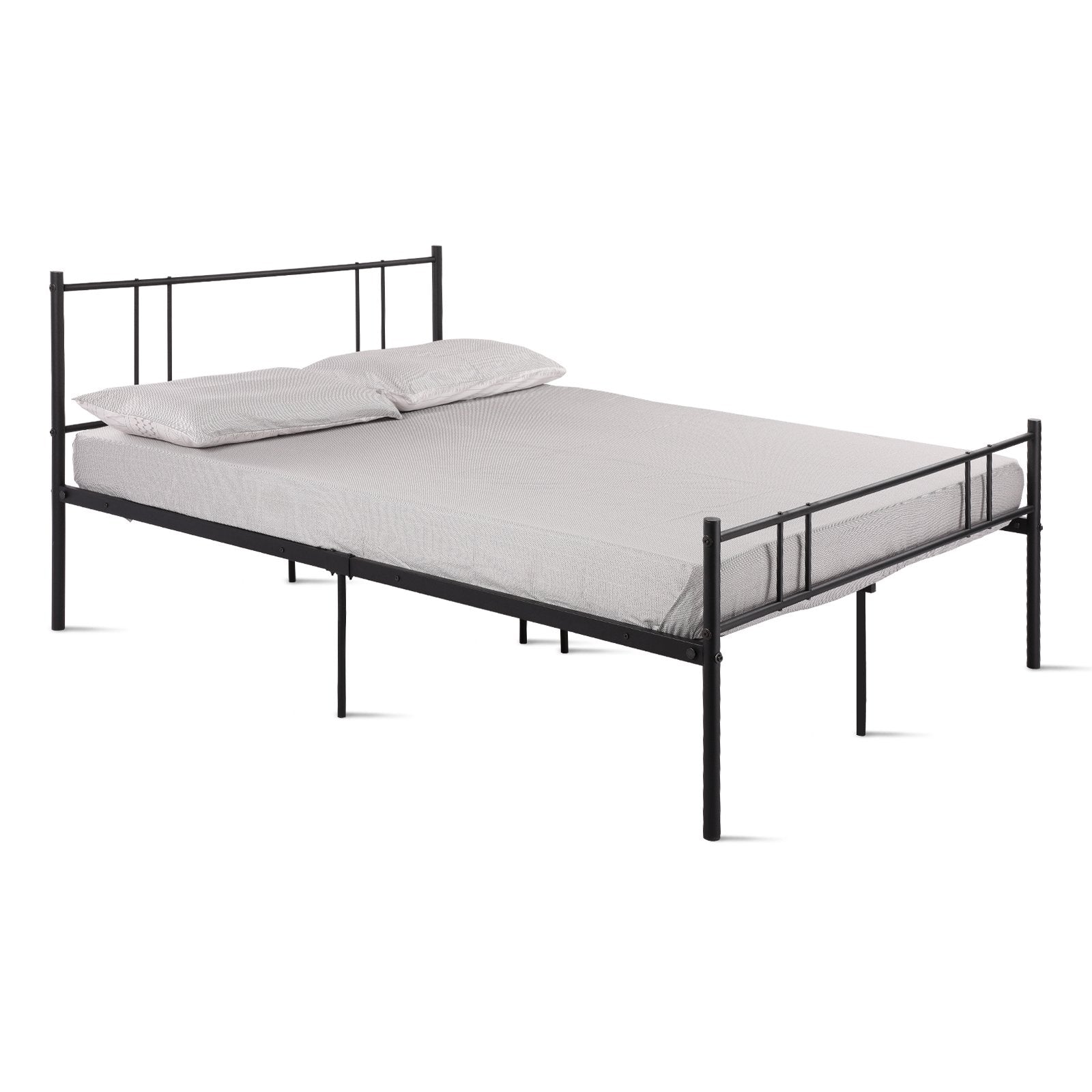 LOCARNO Single/Double Metal Bed 94 * 196 cm/143 * 196 cm - Black