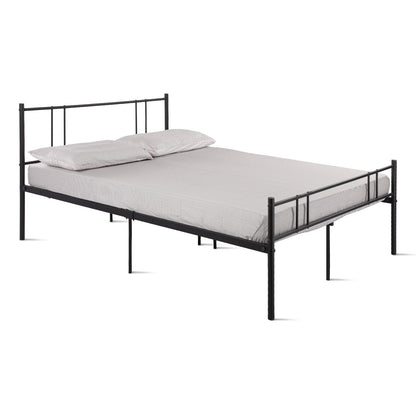 LOCARNO Single/Double Metal Bed 94 * 196 cm/143 * 196 cm - Black