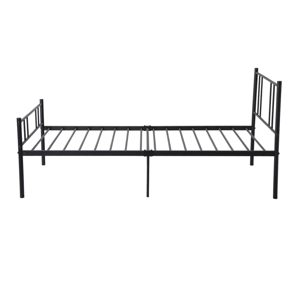 LOCARNO Single/Double Metal Bed 94 * 196 cm/143 * 196 cm - Black