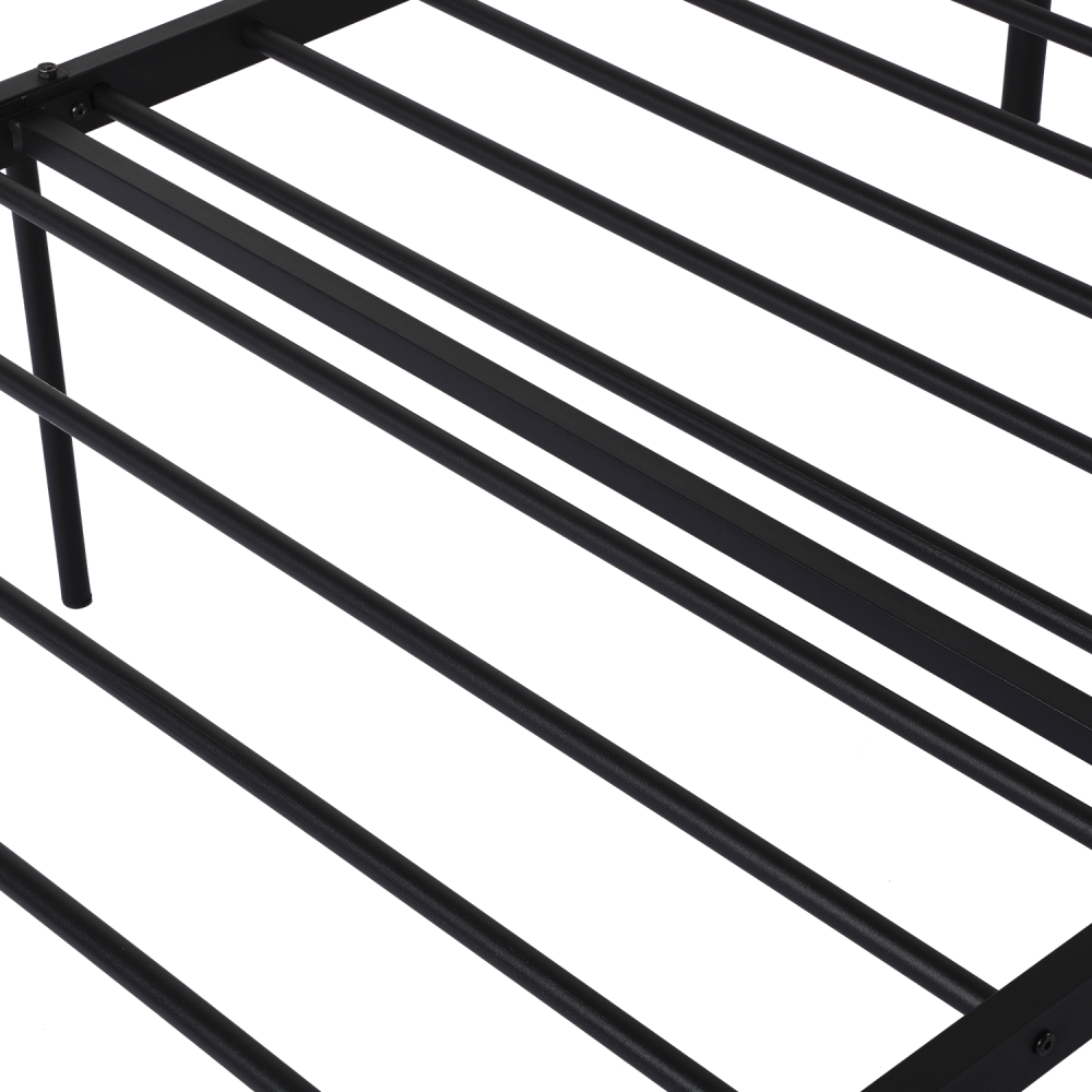 LOCARNO Single/Double Metal Bed 94 * 196 cm/143 * 196 cm - Black