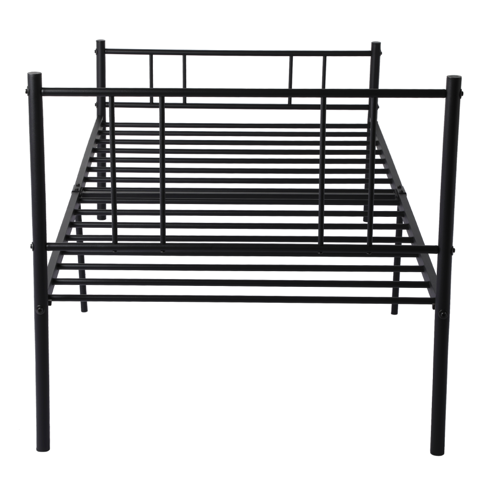 LOCARNO Single/Double Metal Bed 94 * 196 cm/143 * 196 cm - Black