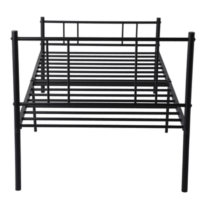LOCARNO Single/Double Metal Bed 94 * 196 cm/143 * 196 cm - Black