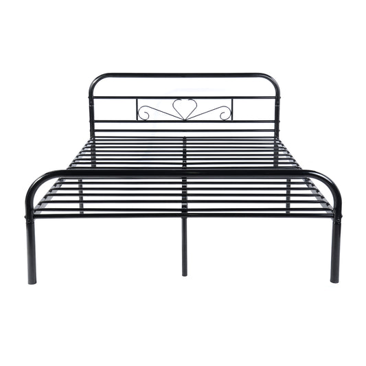 MILO Heart-shaped Single/Double Metal Bed 94 * 196 cm/143 * 196 cm - Black