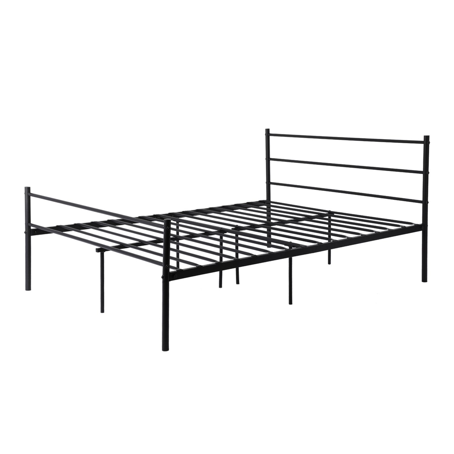 PRIMO Single/Double Metal Bed 94 * 196 cm/143 * 196 cm - Black/White