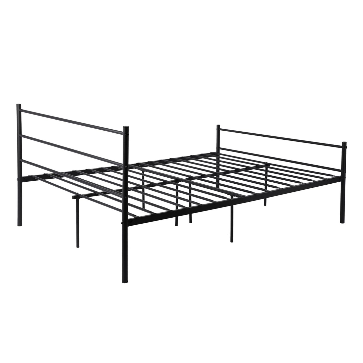 PRIMO Single/Double Metal Bed 94 * 196 cm/143 * 196 cm - Black/White
