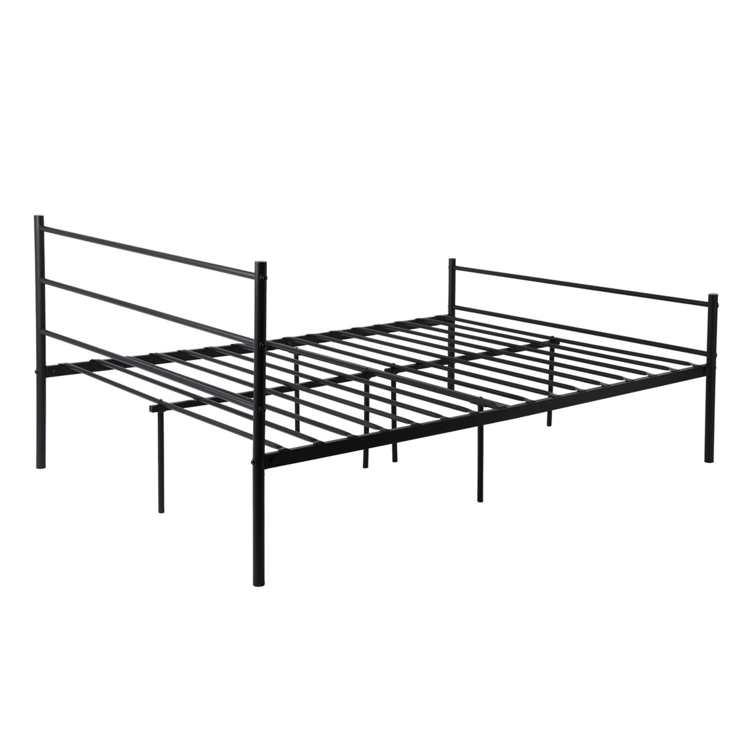 PRIMO Single/Double Metal Bed 94 * 196 cm/143 * 196 cm - Black/White