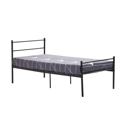 PRIMO Single/Double Metal Bed 94 * 196 cm/143 * 196 cm - Black/White