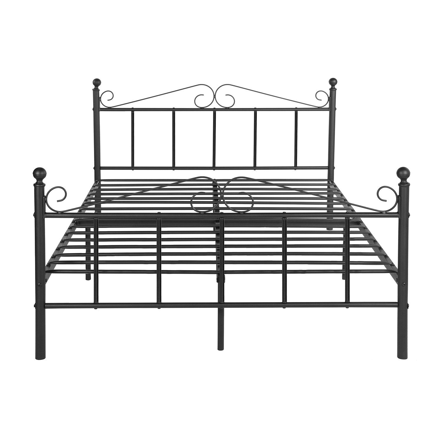 TIKI Single/Double Metal Bed 94 * 196 cm/143 * 196 cm - Black/White