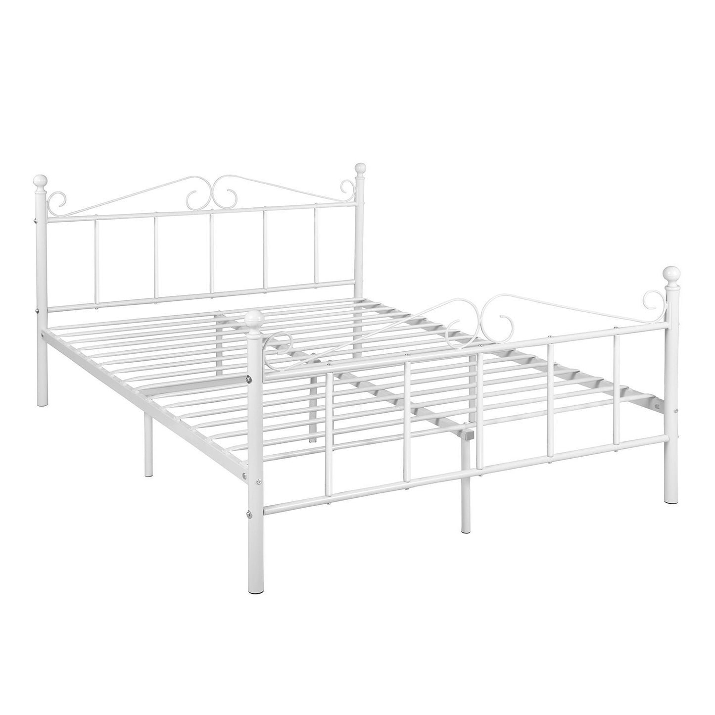 TIKI Single/Double Metal Bed 94 * 196 cm/143 * 196 cm - Black/White