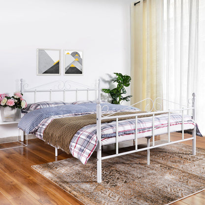 TIKI Single/Double Metal Bed 94 * 196 cm/143 * 196 cm - Black/White