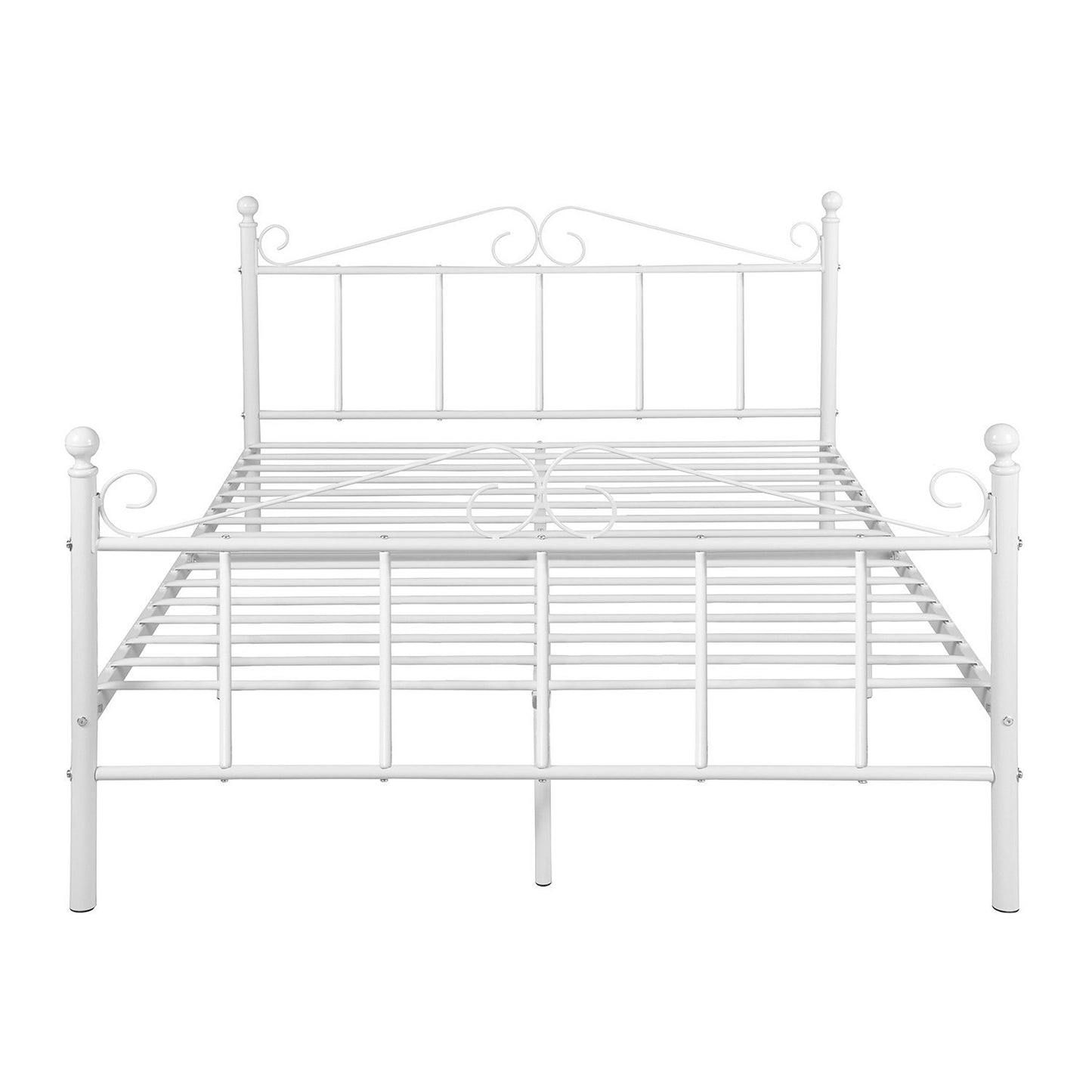 TIKI Single/Double Metal Bed 94 * 196 cm/143 * 196 cm - Black/White