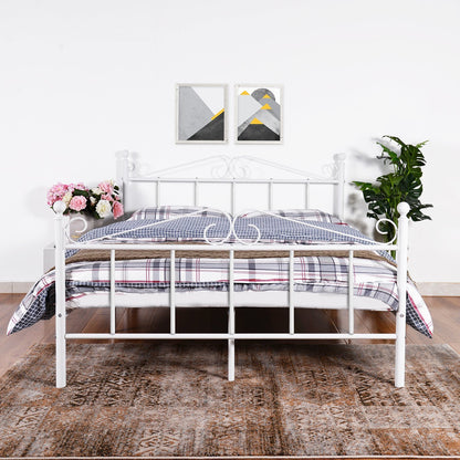 TIKI Single/Double Metal Bed 94 * 196 cm/143 * 196 cm - Black/White