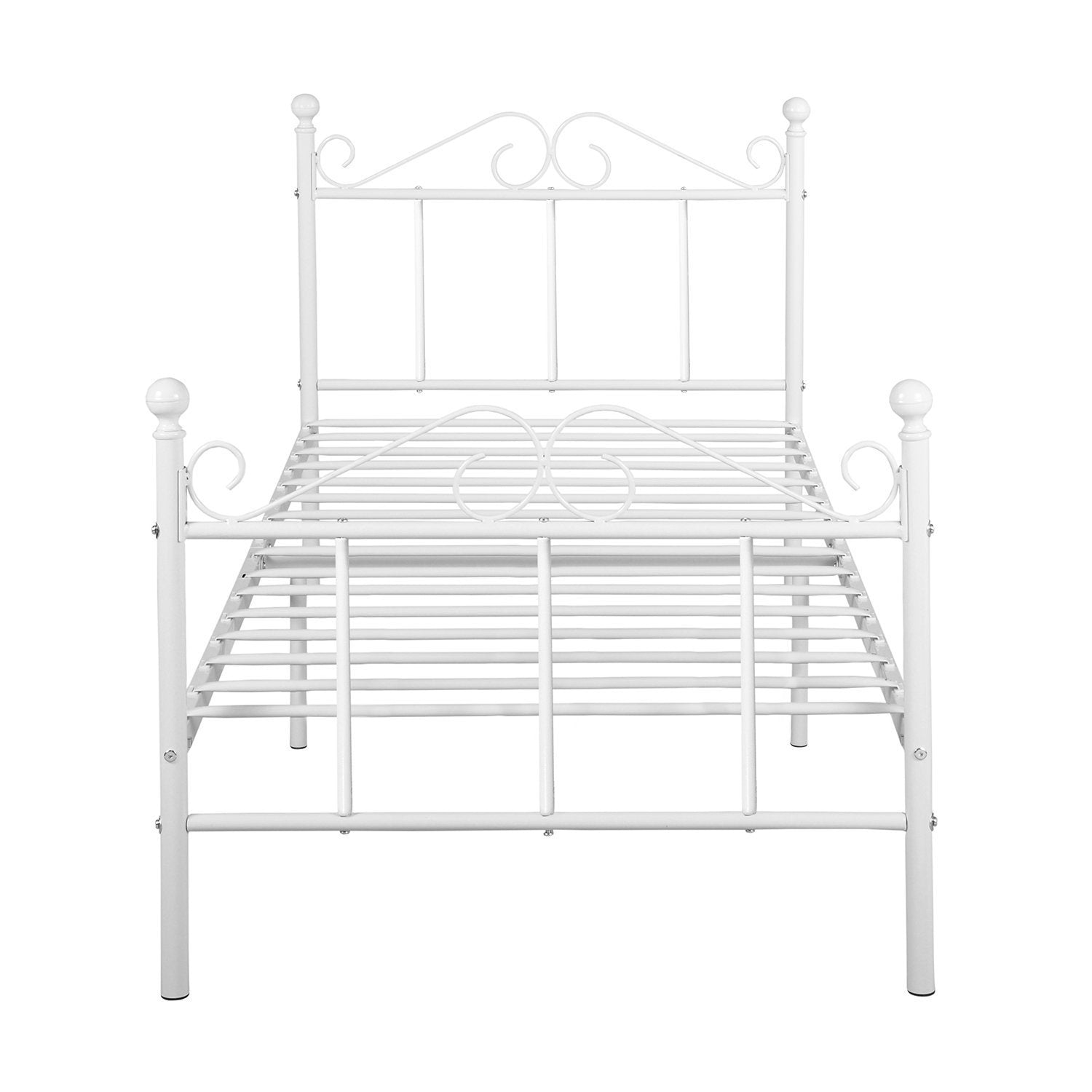 TIKI Single/Double Metal Bed 94 * 196 cm/143 * 196 cm - Black/White